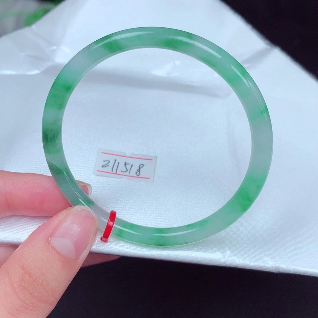 翡翠手镯未镶嵌美人叮当54.55