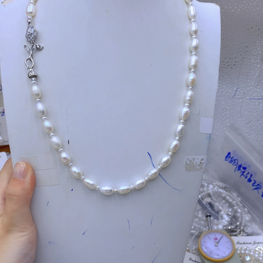 淡水珍珠颈饰银S925镶嵌