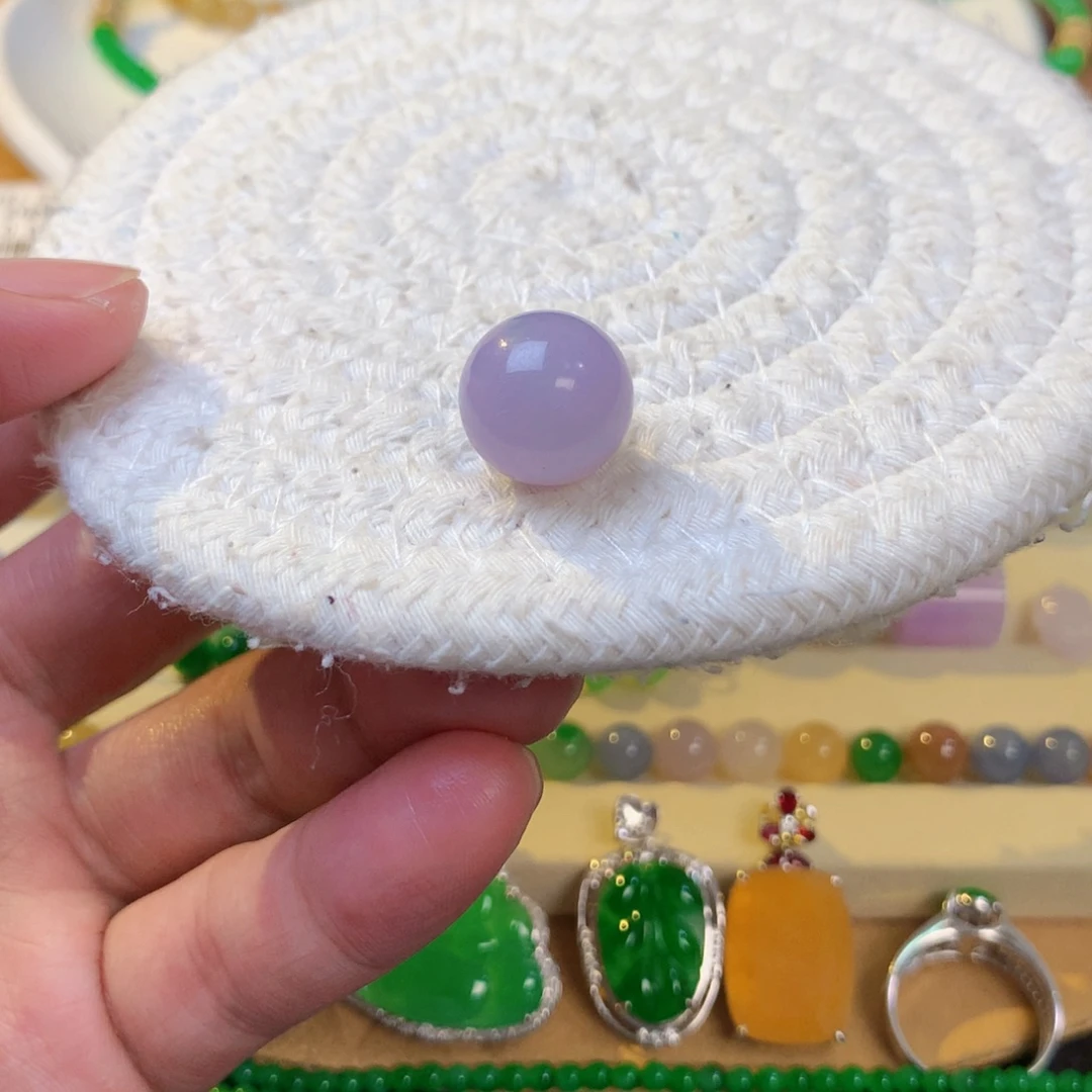 翡翠散珠13mm葡萄紫单珠