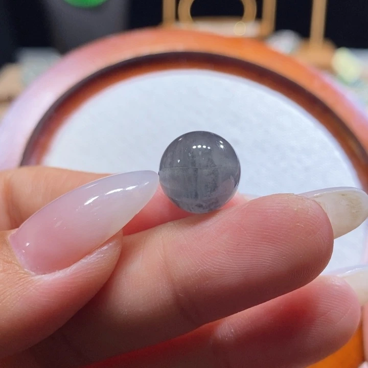 翡翠未镶嵌吊坠(不含链)翡翠黑杠珠卡13