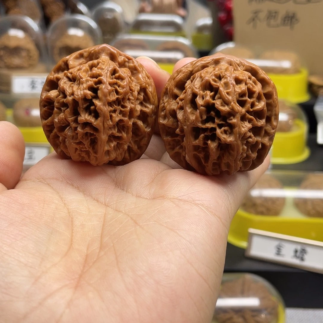 文玩核桃把件大花42野生