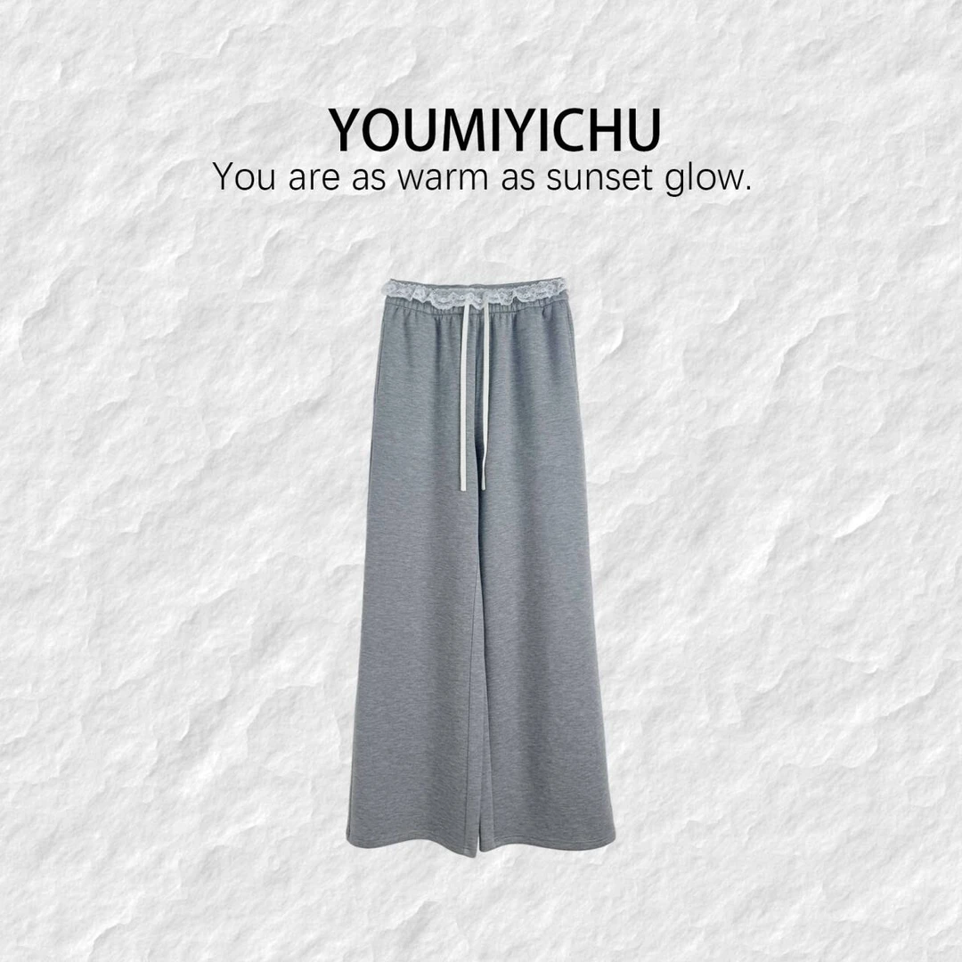 Y.M | 蕾丝裤 时尚缪斯 一周想穿7天 韩系休闲百搭款长裤1326