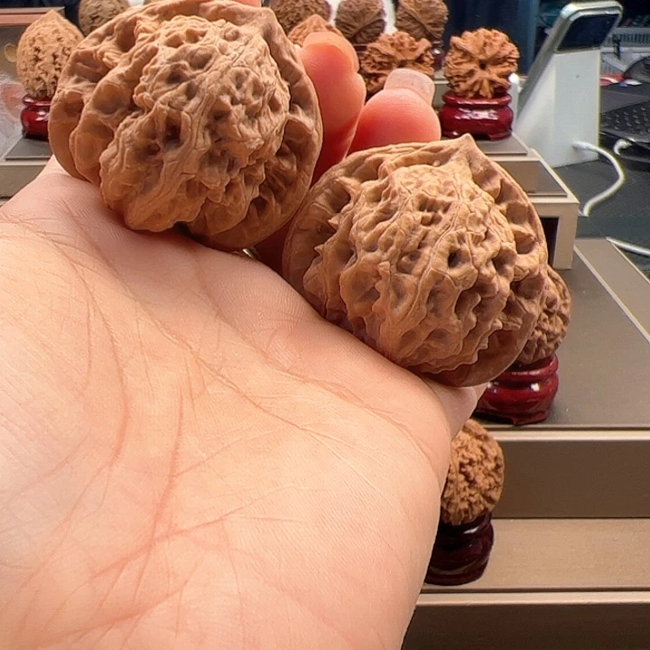 文玩核桃把件42 盘龙虎头 z-017