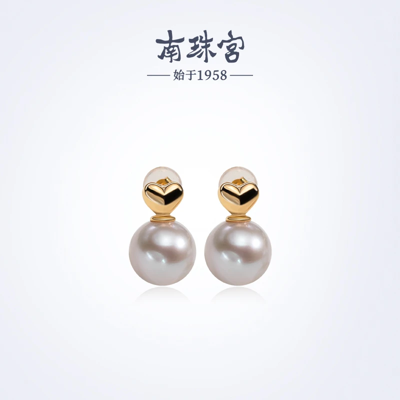 南珠宫925银淡水珍珠耳环 C-E059SD-J
