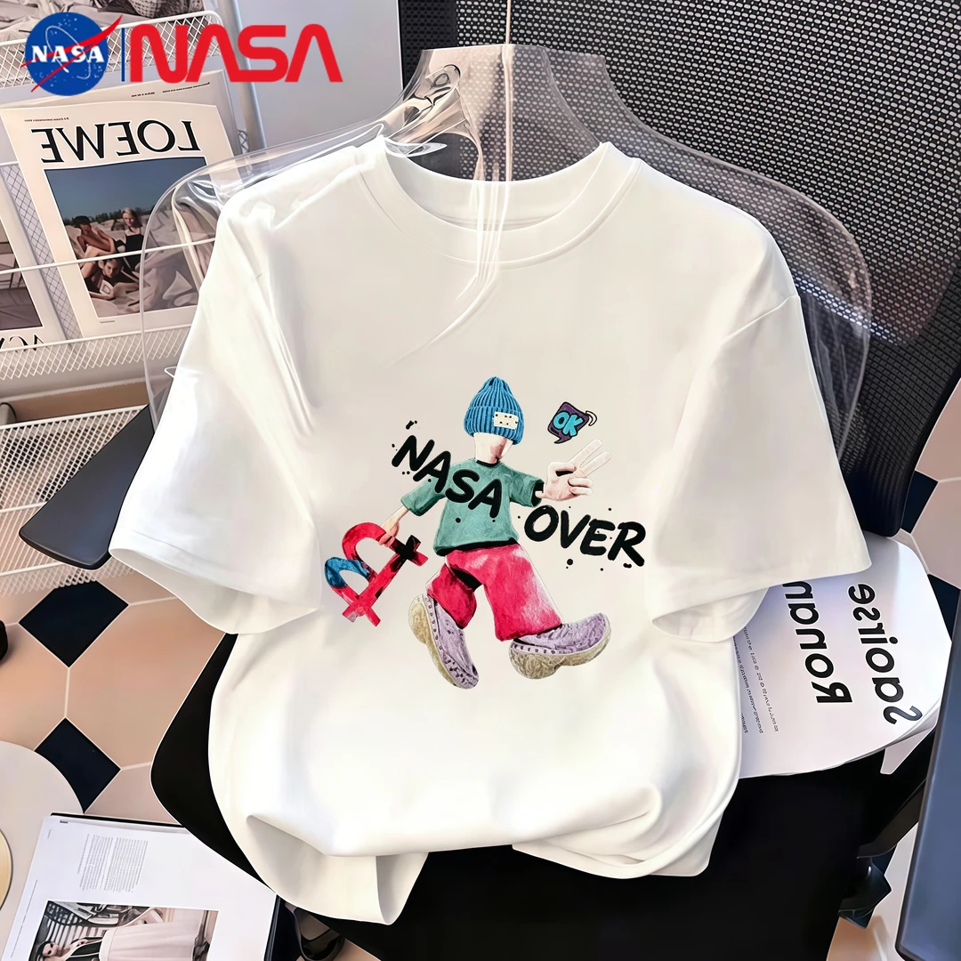 NASA 美式纯棉男童T恤夏季纯棉洋气潮流韩版中大童短袖T恤上衣