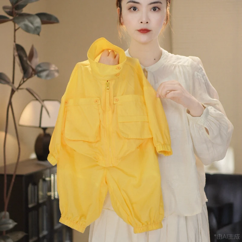 男童夏季薄款防晒衣套装2025新款中小童夏装外套儿童皮肤衣两件套