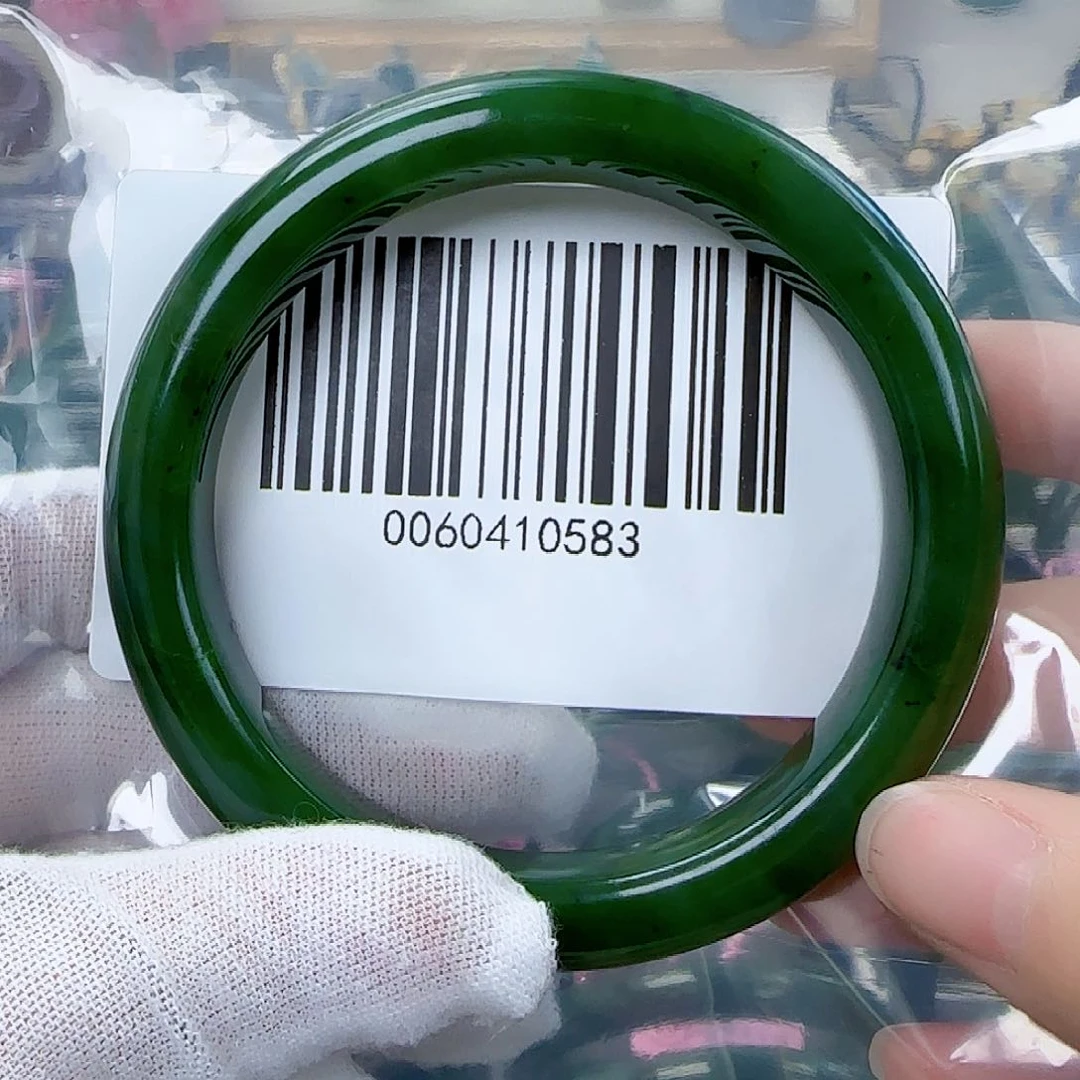 和田玉（碧玉）手镯未镶嵌微瑕6263