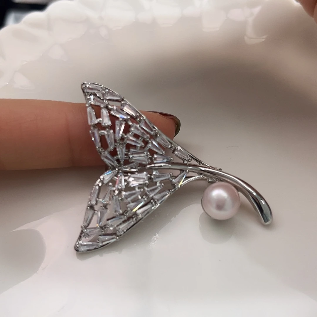 新号开播福利珠宝公司正版胸针淡水珍珠未镶嵌