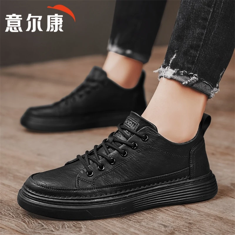 意尔康男鞋潮鞋秋季款2025新款爆款高端大气时尚工装工作商务皮鞋