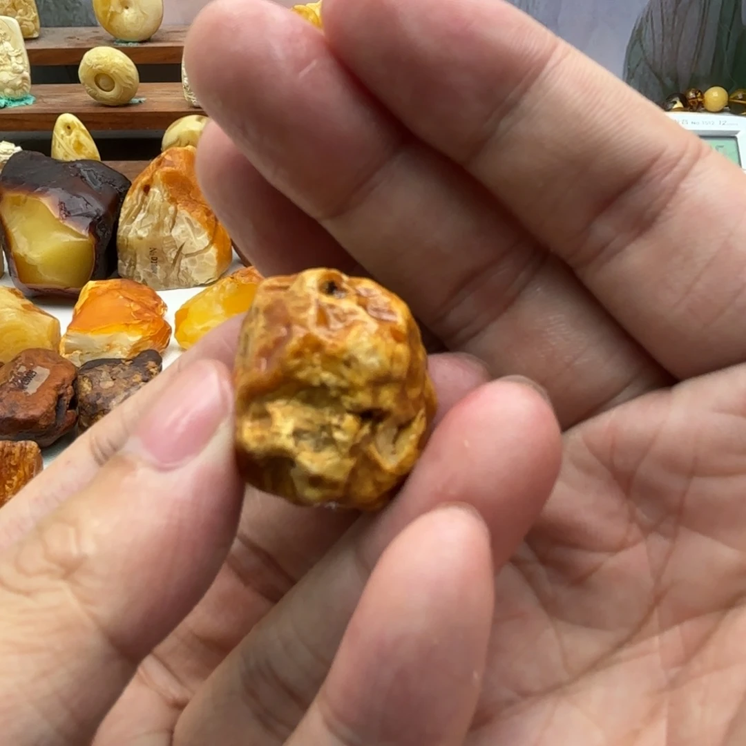齉***墟定制琥珀未镶嵌蜜蜡原石不退不换