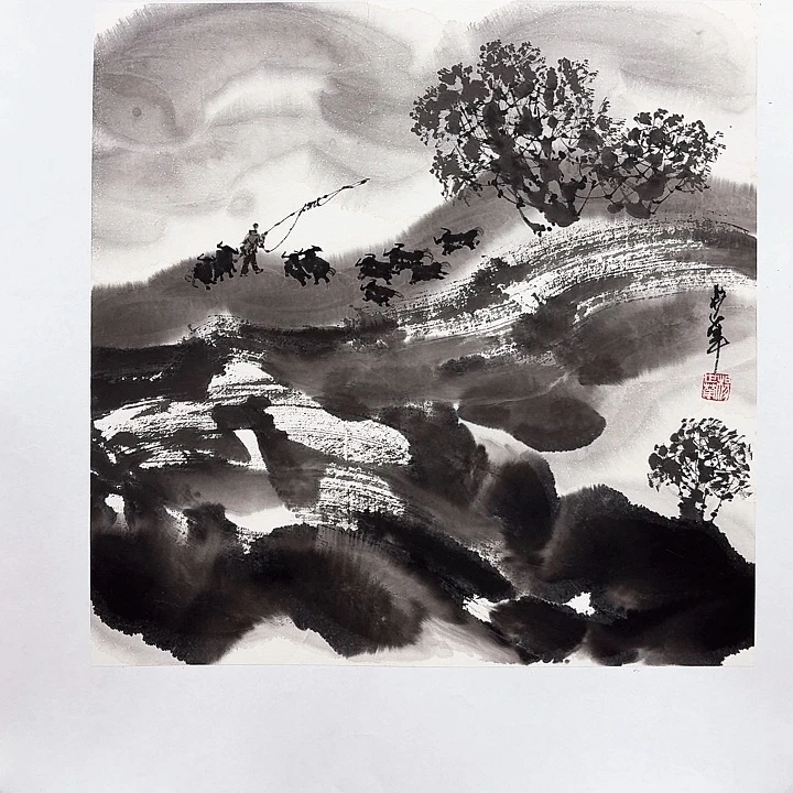 国画亲笔手绘放心去藏