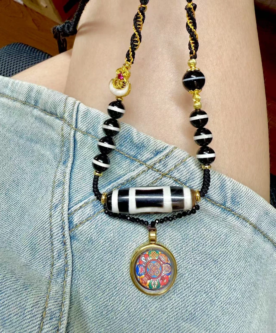 【灰姑娘原创】一眼天地吉祥八宝小圆牌多宝项链M3330