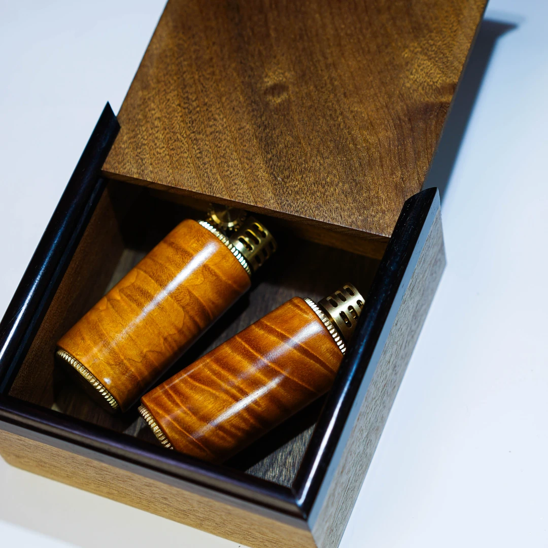 【满花打火机】金丝楠木文玩把玩手工工艺品原创设计款