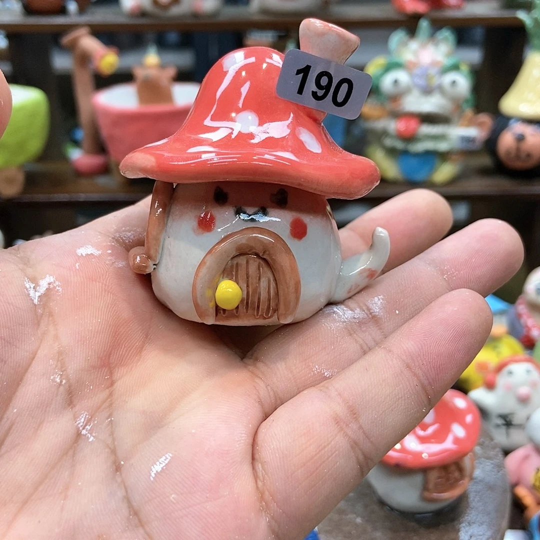 摆件直播间手工抽象陶瓷摆件190