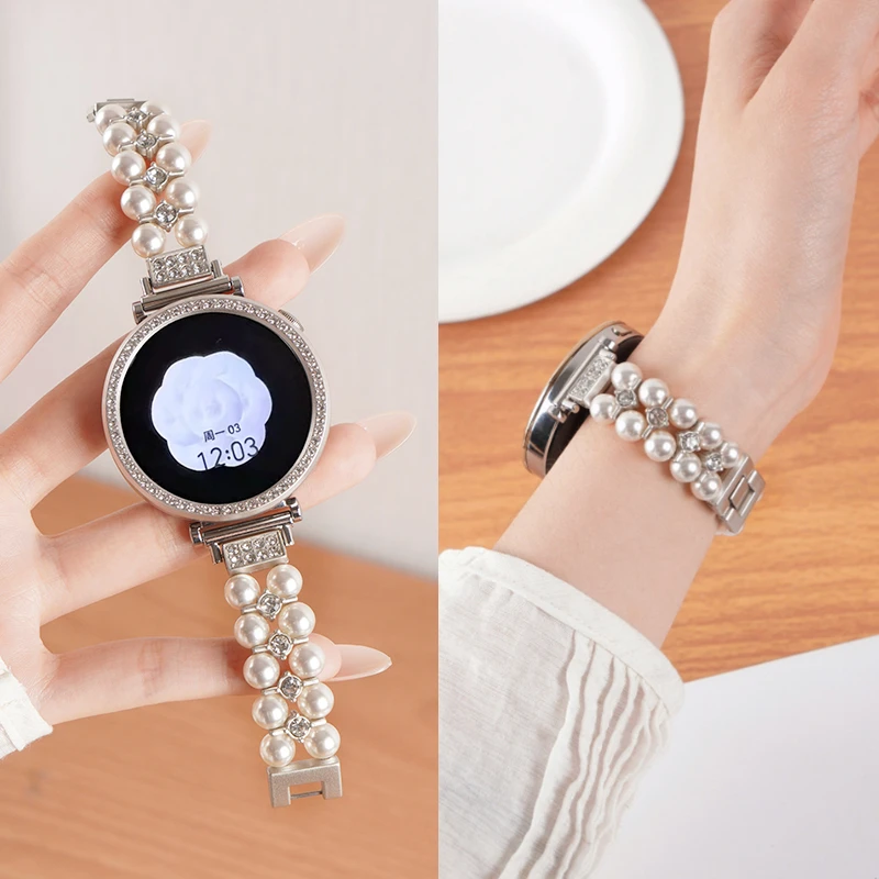适用华为GT6/GT5手表带watch5小香风gt4珍珠女士5pro腕表4pro轻奢