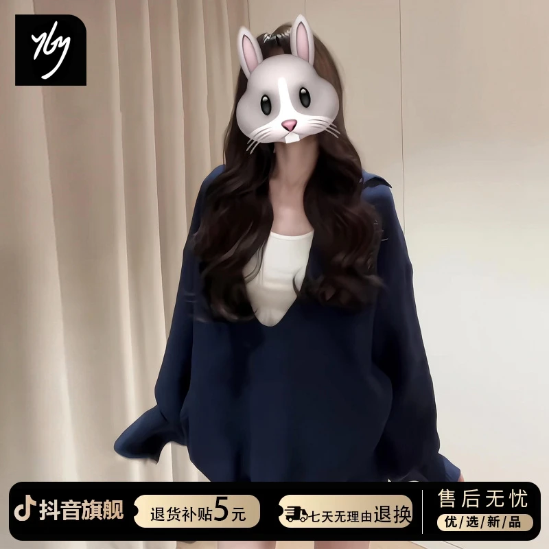 入冬韩系穿搭一整套女秋冬季2026新款翻领针织衫休闲短裤两件套装