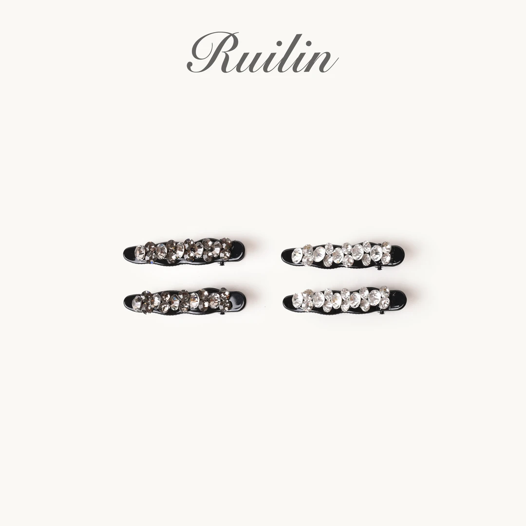 RUILIN【349】【钻钻闪耀鸭嘴夹】发夹气质百搭个性镶钻精致