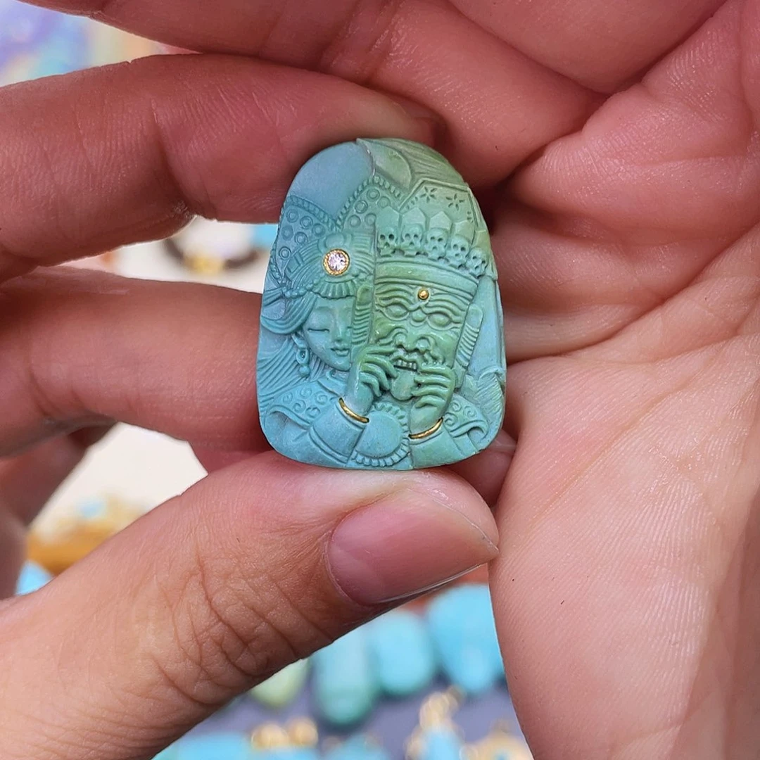 绿松石未镶嵌吊坠(不含链)
