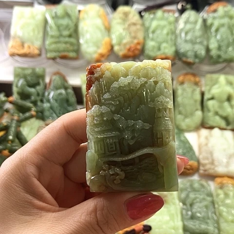 和田玉未镶嵌挂件