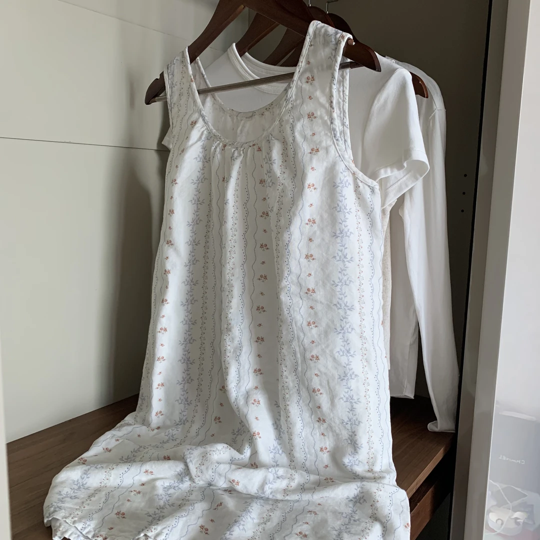 【MJ】莱赛尔加棉印花睡裙夏季舒适清凉甜美睡衣女士薄款夏天