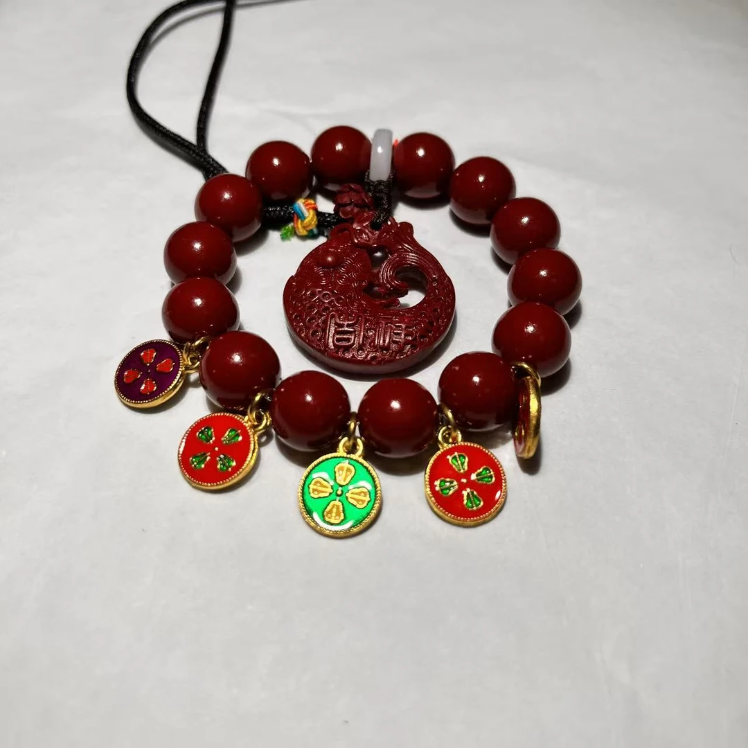 含辰砂工艺品车挂件（无礼盒）QS-6120