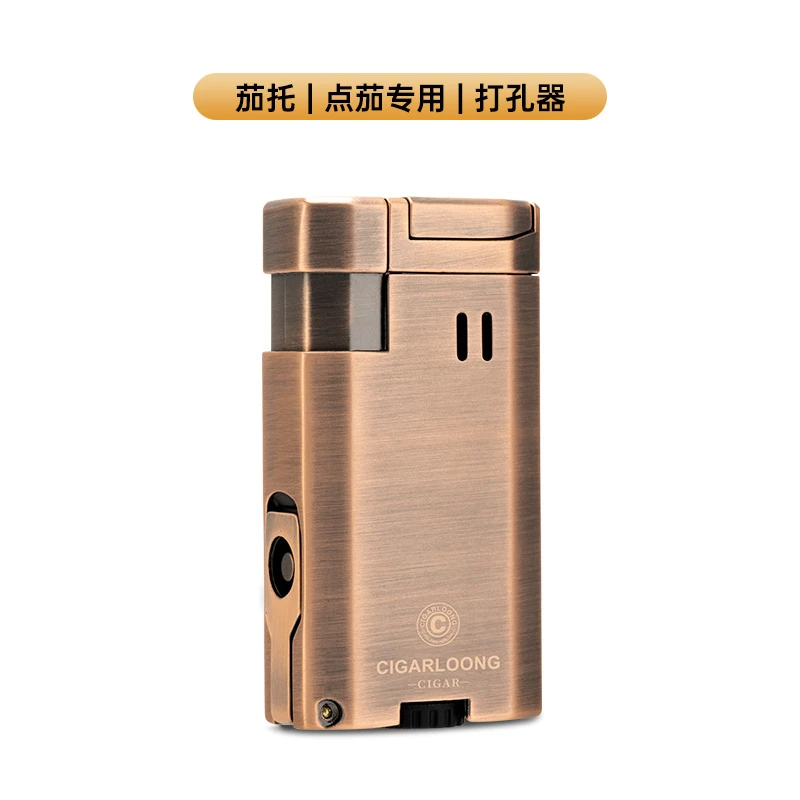 茄龙雪茄打火机多功能便携式防风直冲带茄钻烟托一体CLB-23LP2