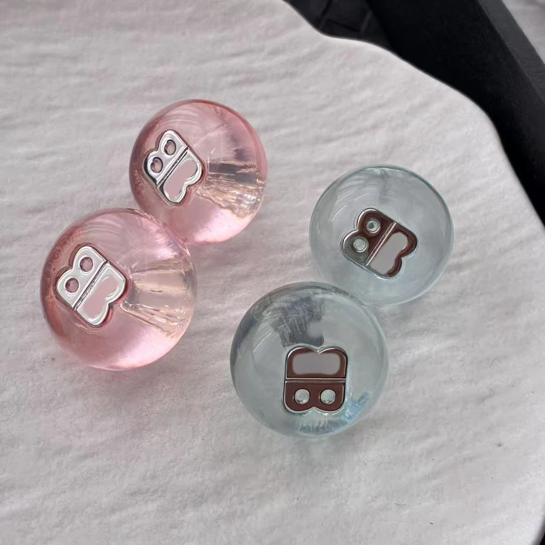 非金属树脂耳饰 “彩虹糖”SITUOO饰图小众设计款透明彩色球球耳饰