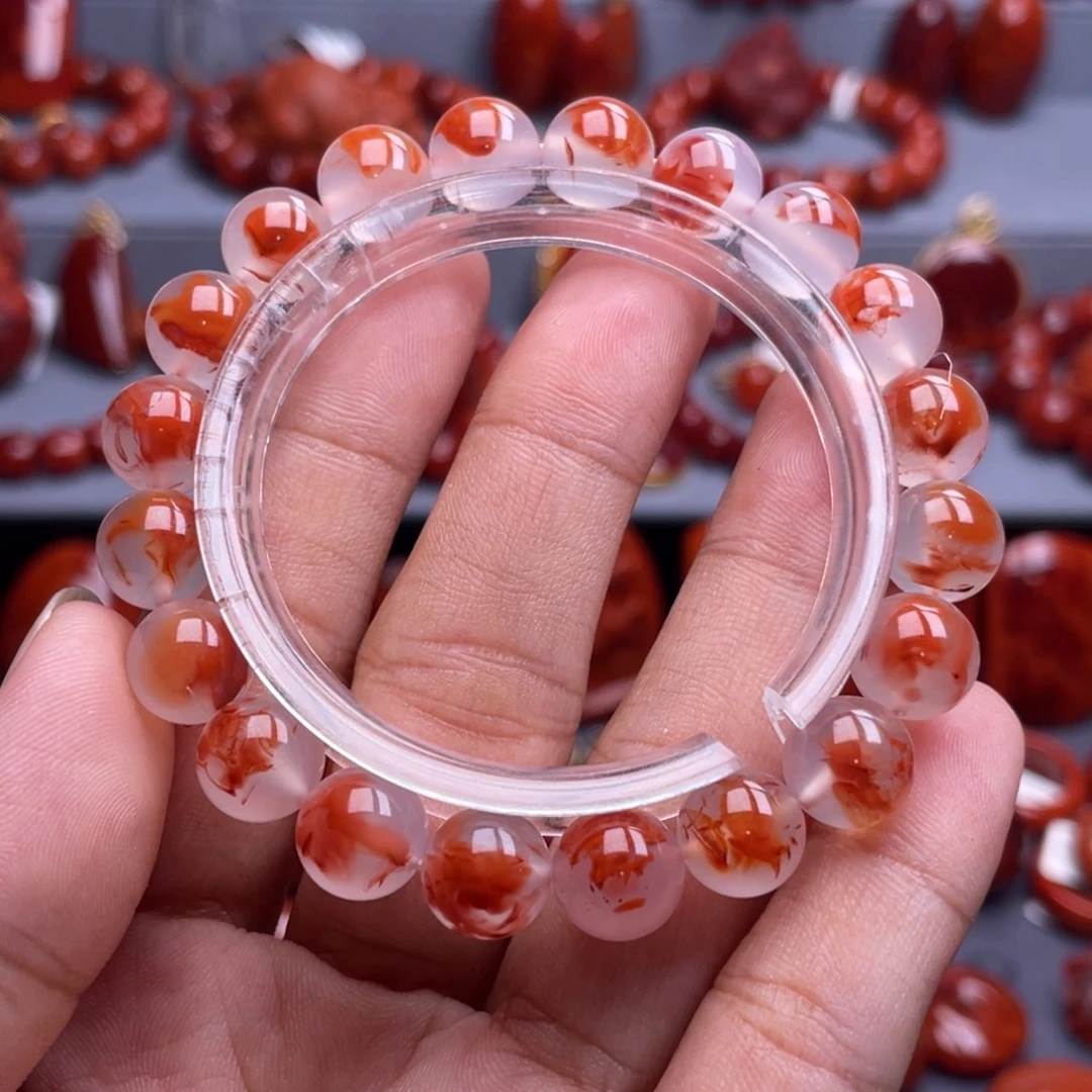 未镶嵌南红玛瑙珠宝奇石单圈9.5mm