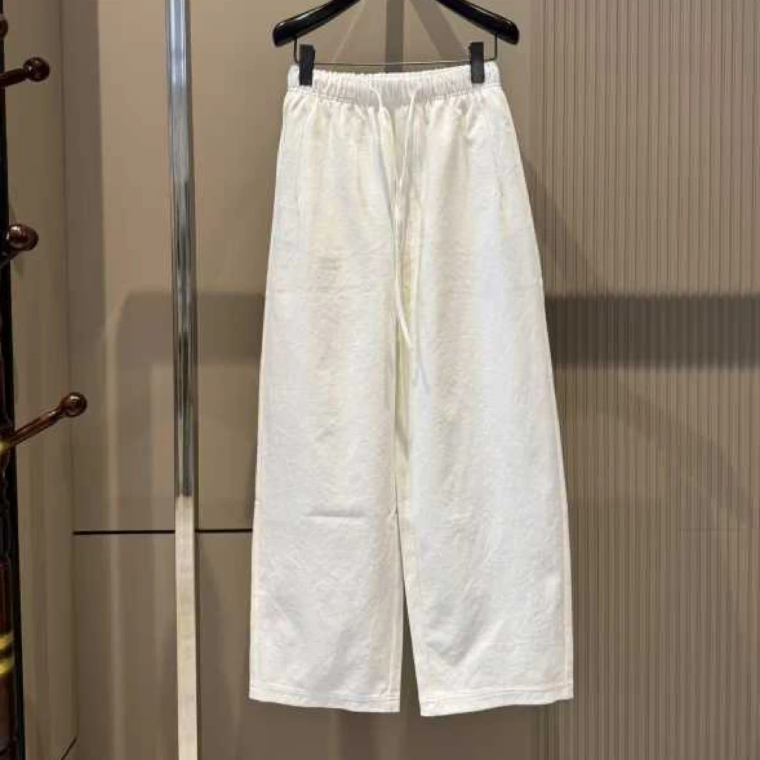 【启恒】 中空纱十分抽绳直筒裤2375