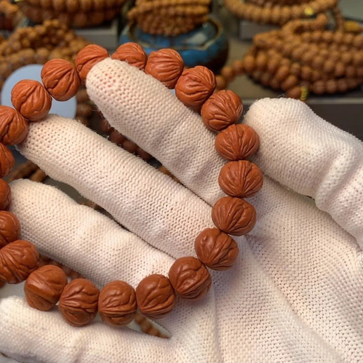 桃核手串秦岭龙纹