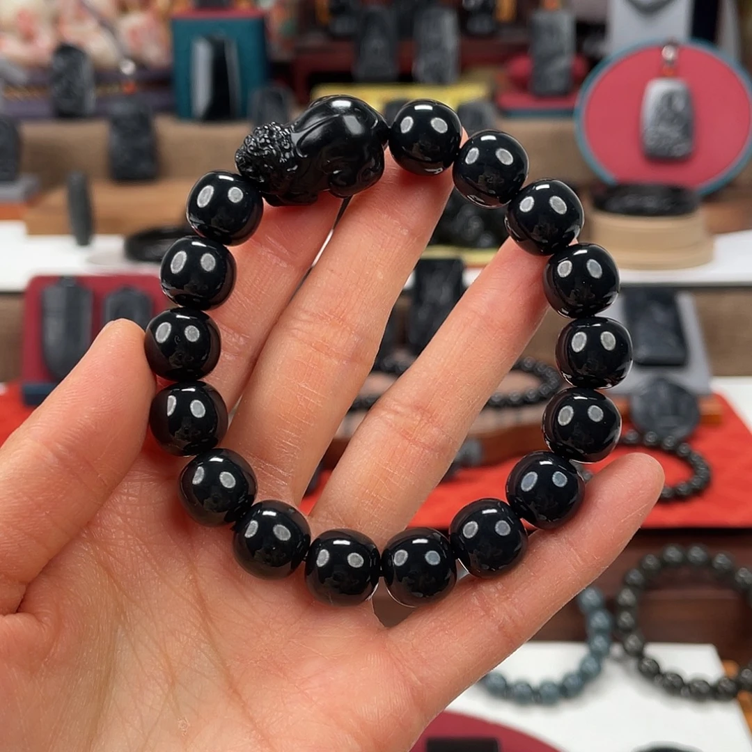 以***了和田玉未镶嵌手串卡12羊脂级➕貔貅