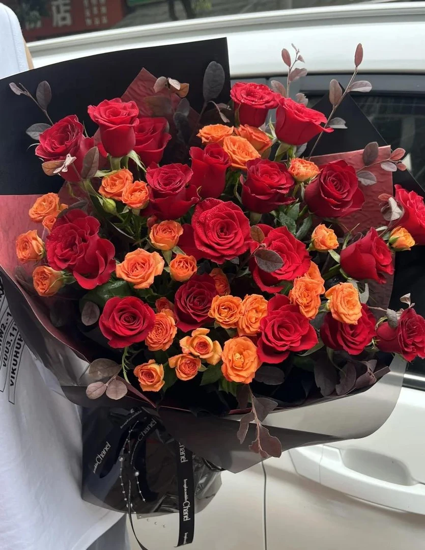 【高原红橙芭比组合】复古高级玫瑰组合 | 云南基地直发 | 收到醒花