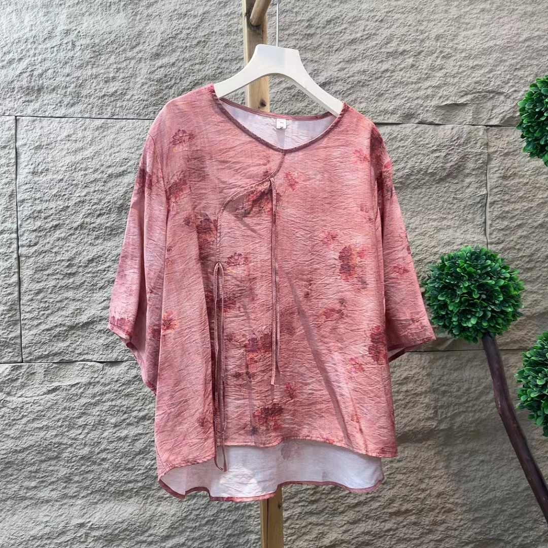 4768新款夏季气质优雅减龄小衫QZ