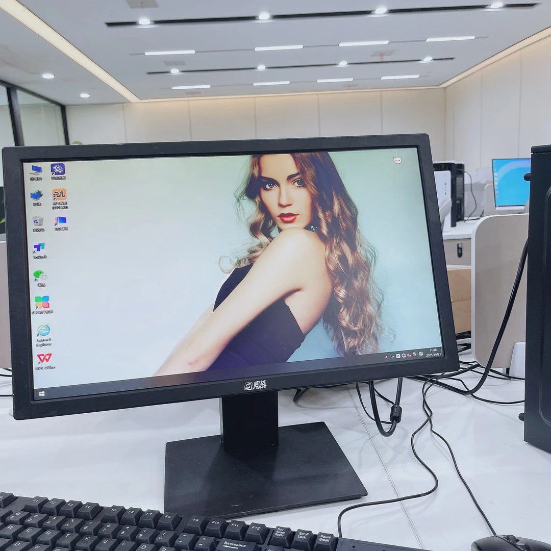 9新 HP/惠普 联想三星现代19英寸显示器黑色直面显示屏