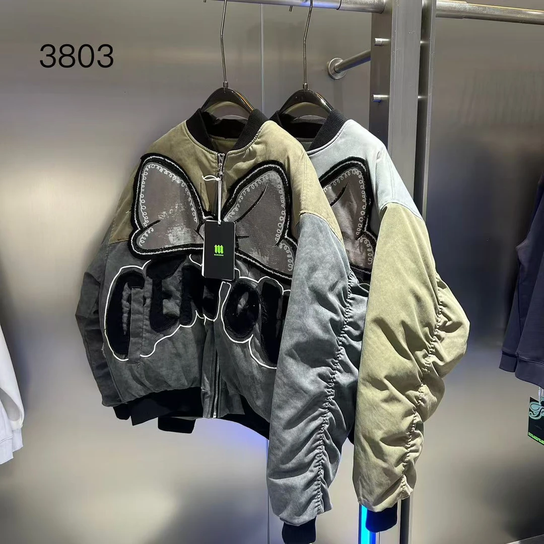 ZN.《麦多多》潮牌重工高街棒球情侣二棉外套男女 #3803