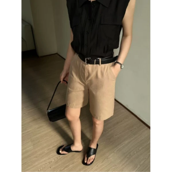 XiAnJiE 2025纯棉五分裤老钱风夏季百搭显瘦中裤女款