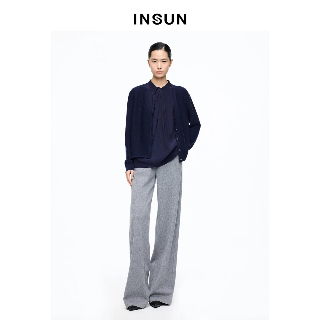 「美丽诺羊毛」INSUN恩裳专选2026春季桑蚕丝毛针织开衫9C66106010