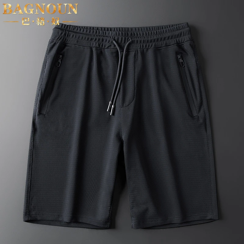 巴格奴短裤男士夏季新款时尚高端冰丝透气宽松大码休闲外穿五分裤
