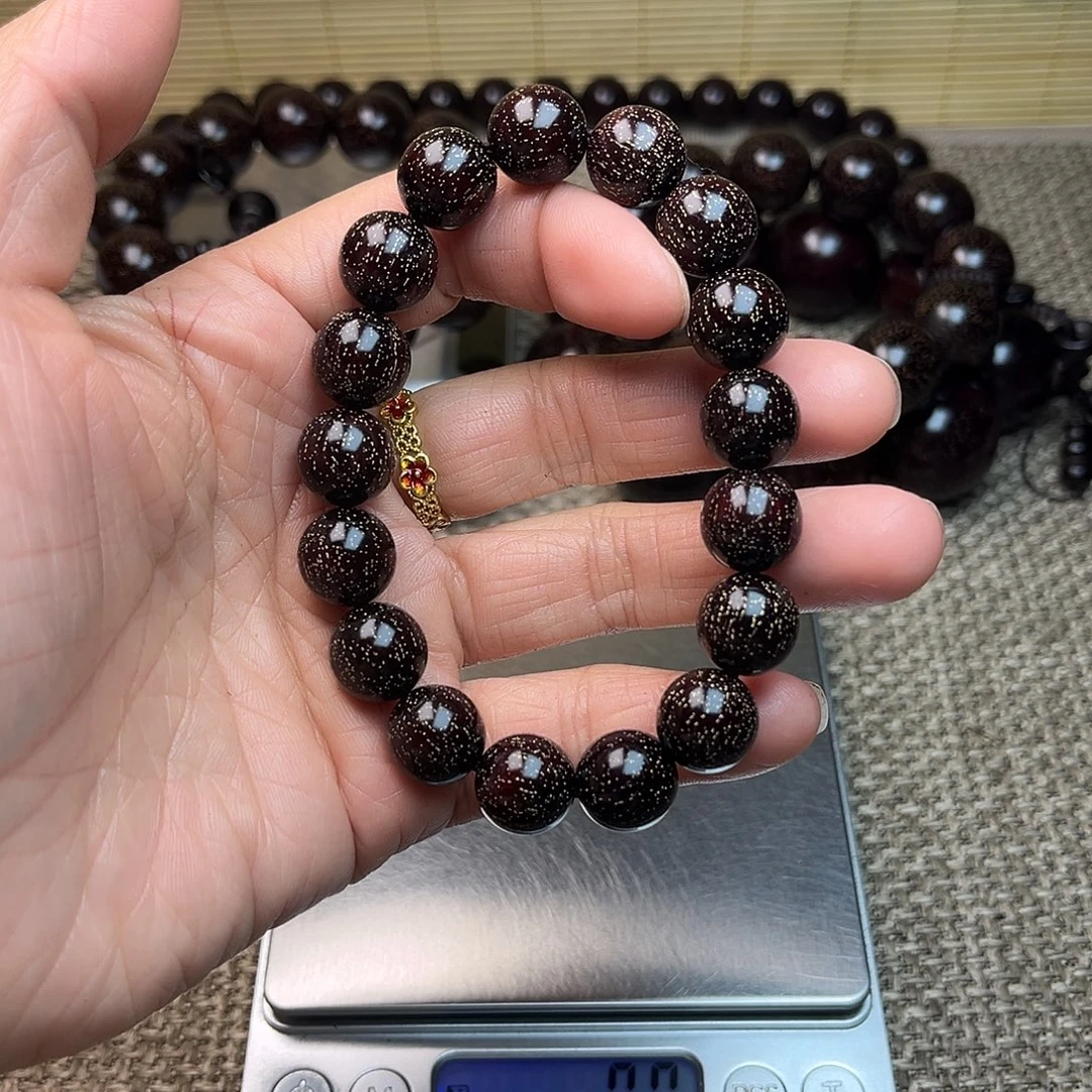 美***兰檀香紫檀（小叶紫檀）1.2 17颗 爆星加配饰