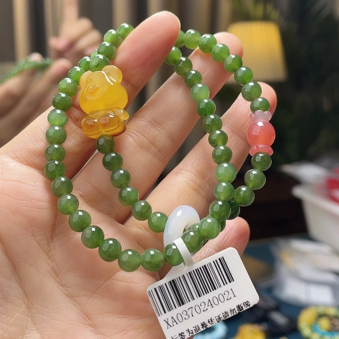 蜜蜡未镶嵌裸石手串