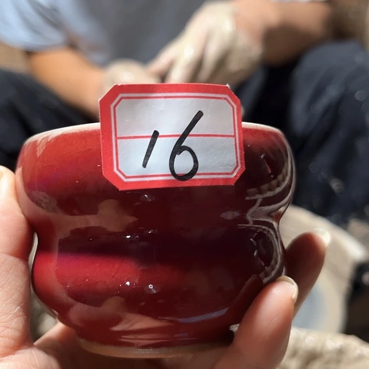 瓷片钧瓷手工艺品牌杯子