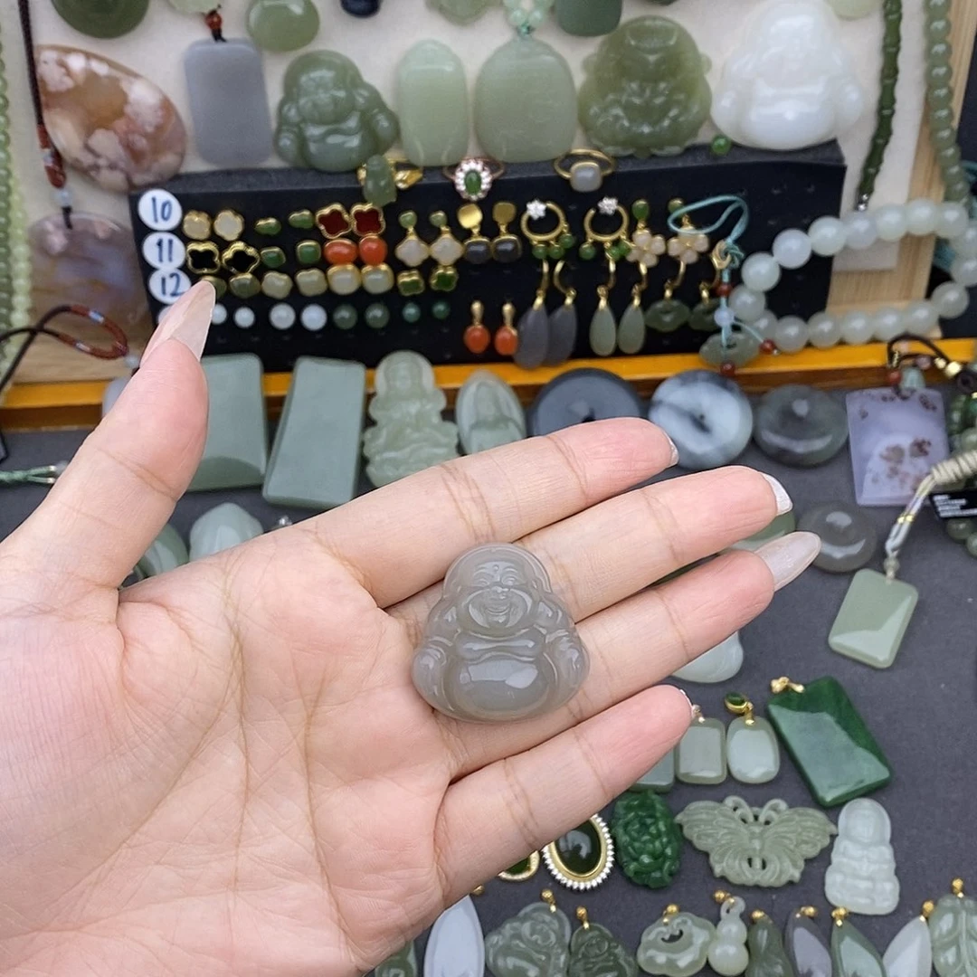 和田玉未镶嵌吊坠(不含链)