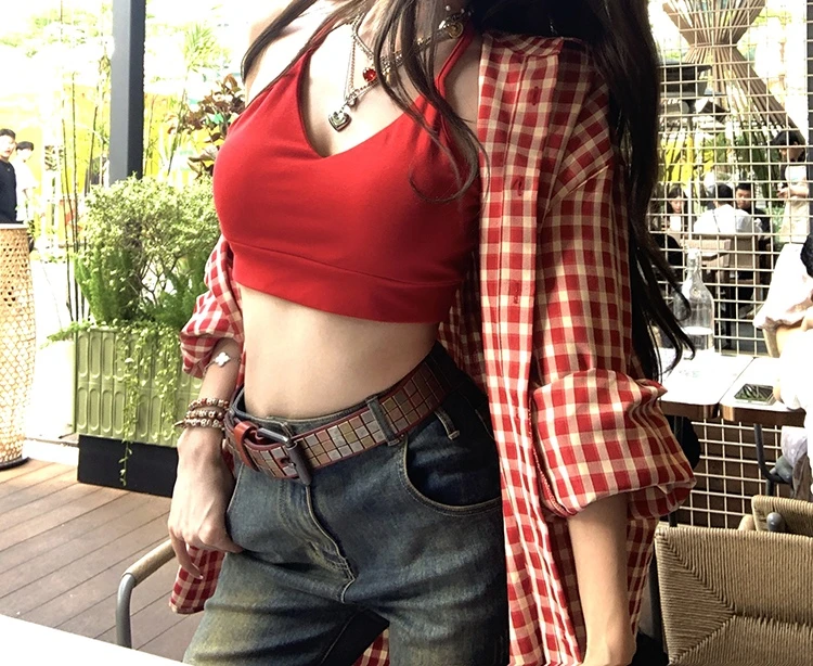 格子衬衫女2025新款爆款外套气质法式上衣