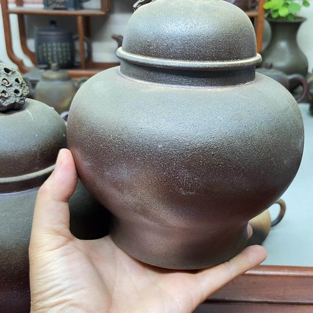 A***笑钦州坭兴陶柴烧茶叶罐