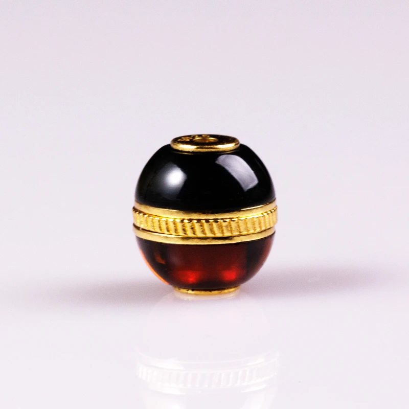 925银银制品 【S925银系列】s925银墨西哥红蓝汉堡珠8.8mm