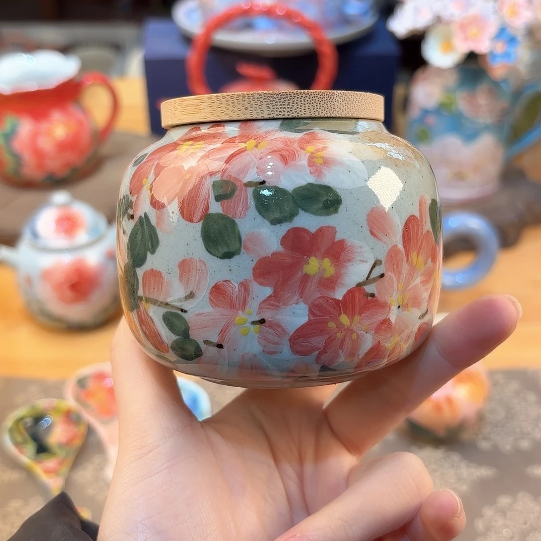 景德镇手绘高温釉下彩陶瓷茶具