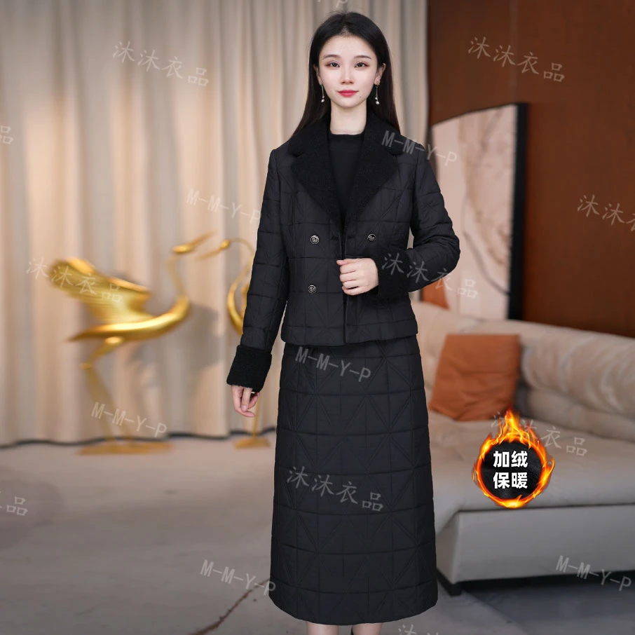 连衣裙显瘦气质中长款夹棉修身保暖秋冬冬季显瘦气质中长款新款