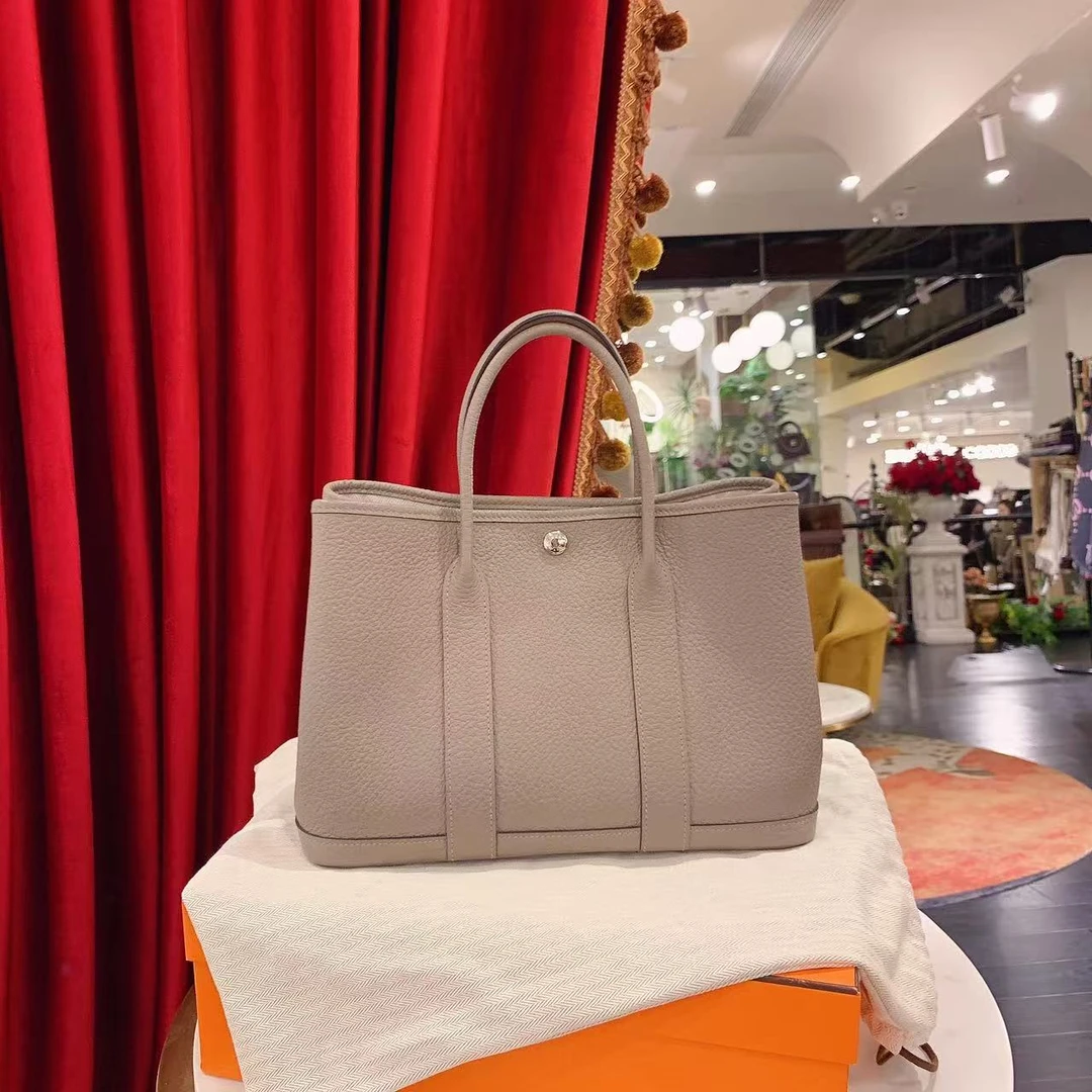 99新 Hermes/爱马仕 GGS爱马仕gardenparty30银河灰银扣/98631842