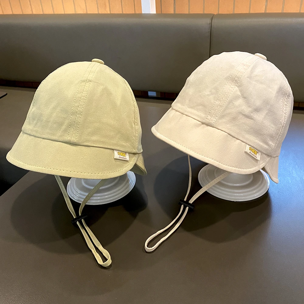 宝宝帽子春秋婴幼儿薄款遮阳渔夫帽男女童休闲户外防晒帽透气盆帽