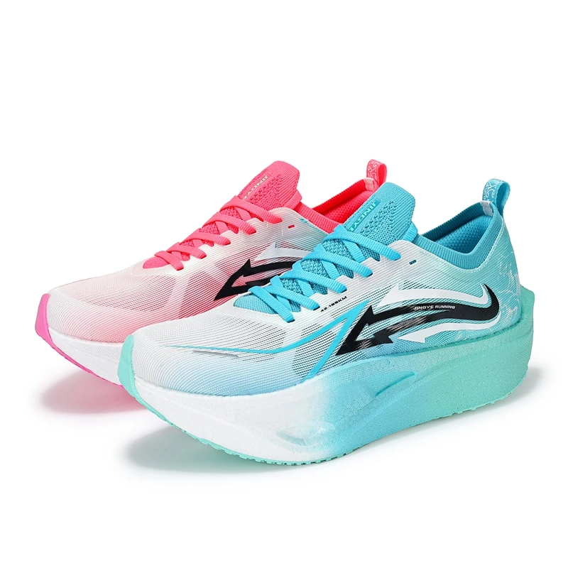 竞也JINGYE碳板跑步鞋子男鞋专业运动鞋 男款夏季减震竞速软底女